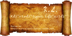 Körtvélyesi László névjegykártya